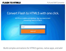 Tablet Screenshot of flash-to-html5.com